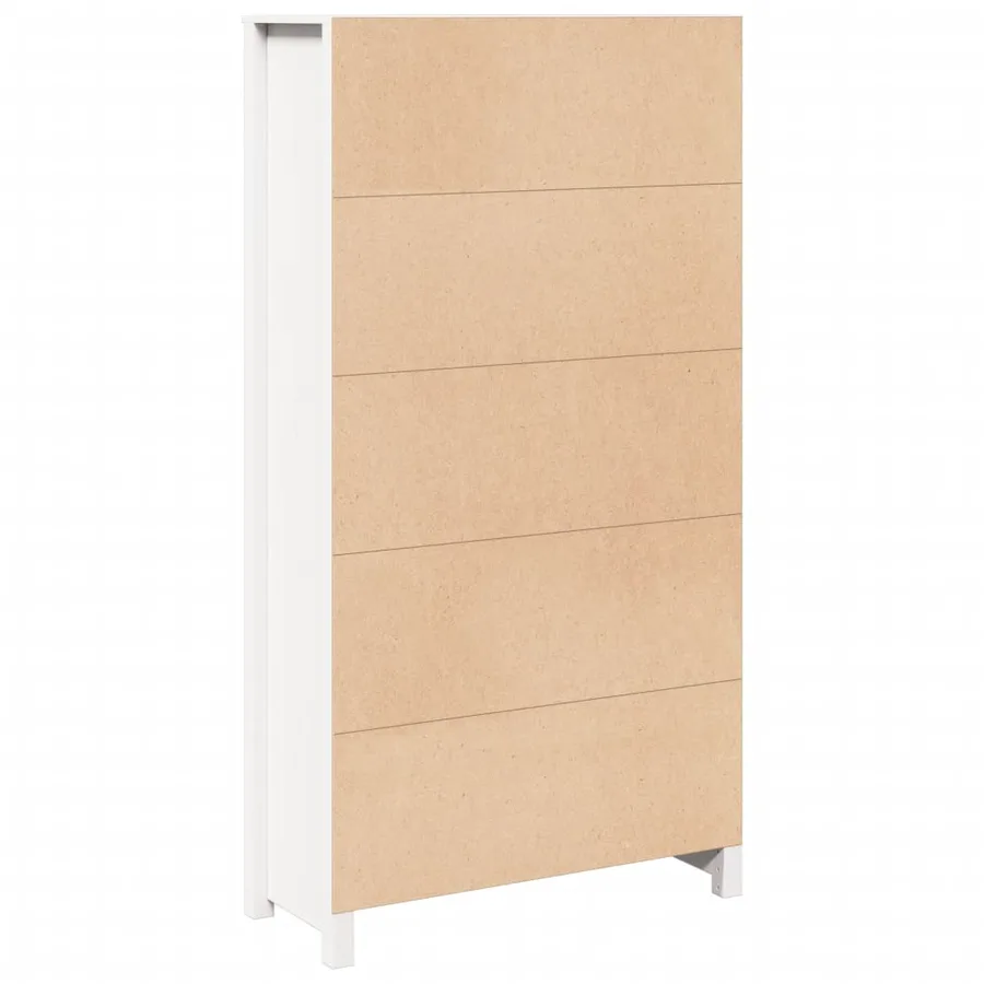Buffet haut Blanc 80x35x154 cm Bois massif de pin - 8