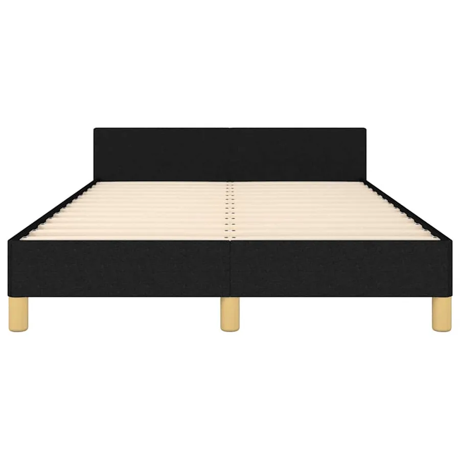 Cadre de lit sans matelas noir 120x200 cm tissu - 6