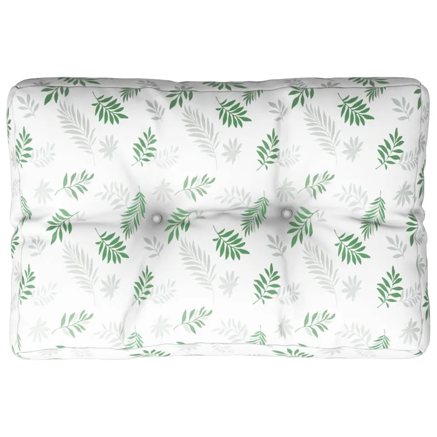 Coussin de palette motif de feuilles 50x40x12 cm tissu - 2