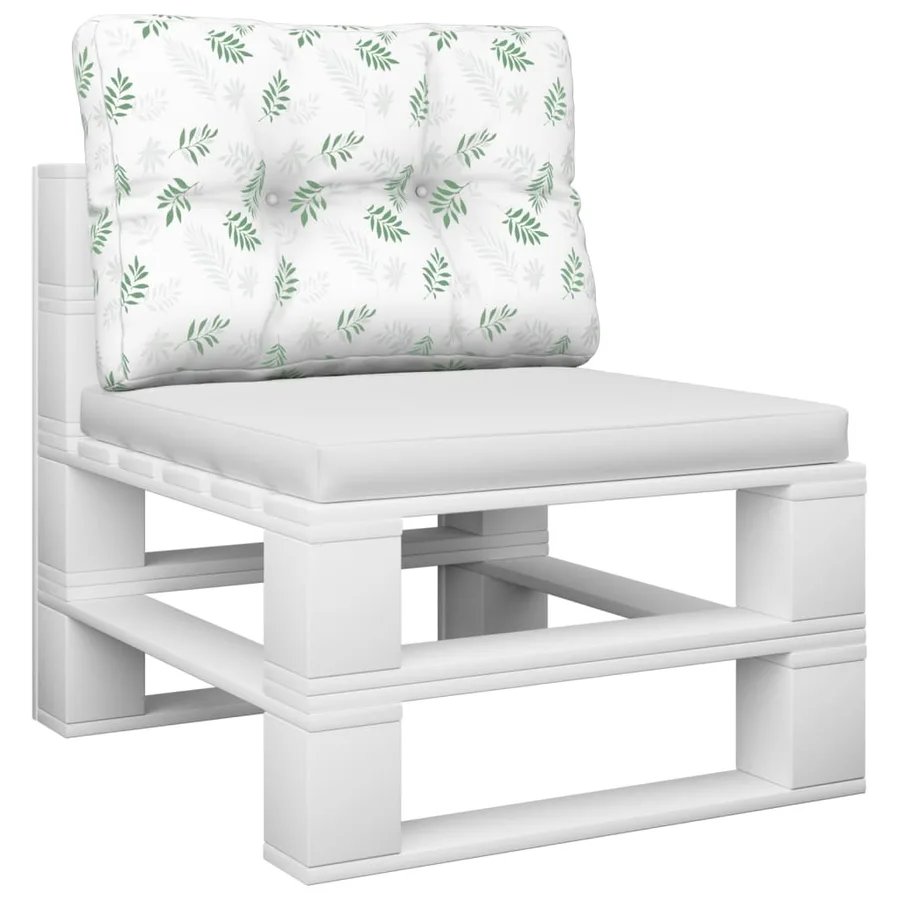 Coussin de palette motif de feuilles 50x40x12 cm tissu - 3
