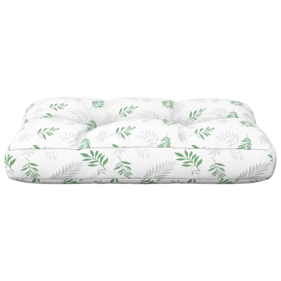 Coussin de palette motif de feuilles 50x40x12 cm tissu - 5