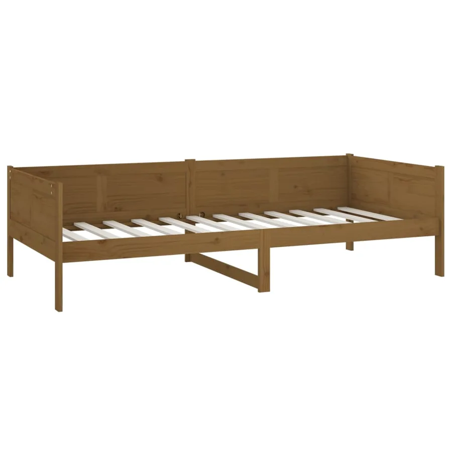 Lit de jour sans matelas marron miel bois pin massif 90x190 cm - 4
