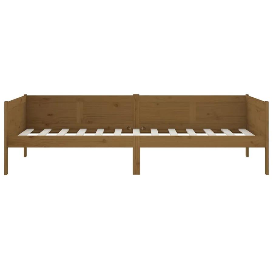 Lit de jour sans matelas marron miel bois pin massif 90x190 cm - 5