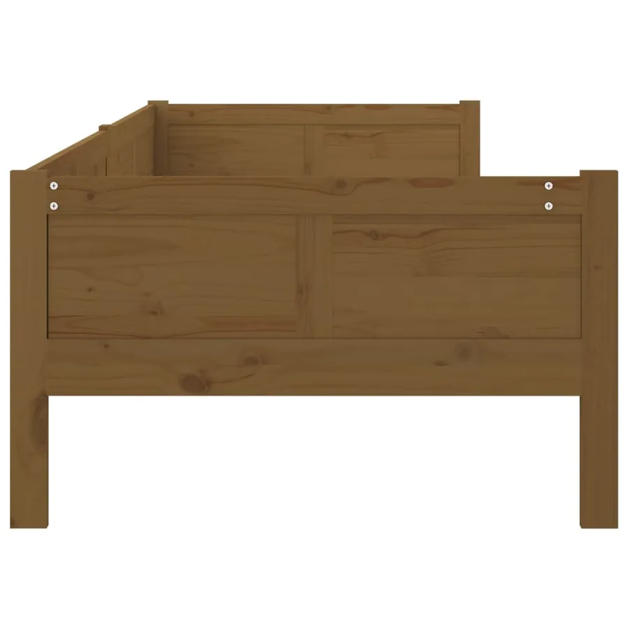 Lit de jour sans matelas marron miel bois pin massif 90x190 cm - 6