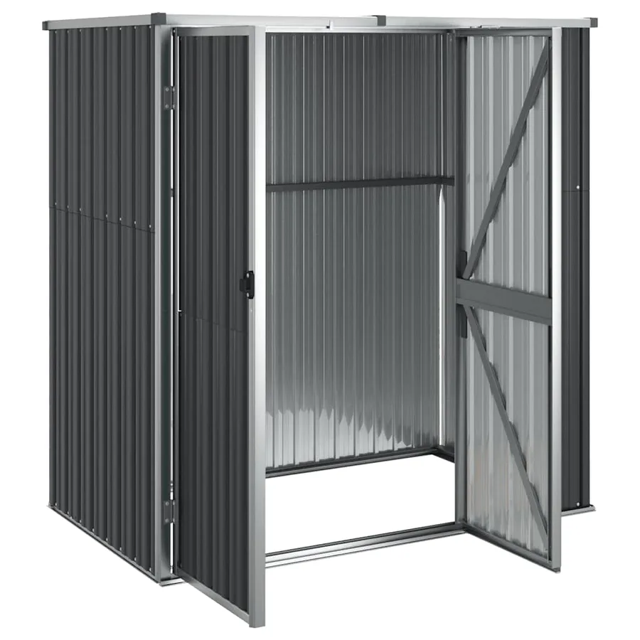 Abri à outils de jardin anthracite 161x89x161cm Métal galvanisé - 4