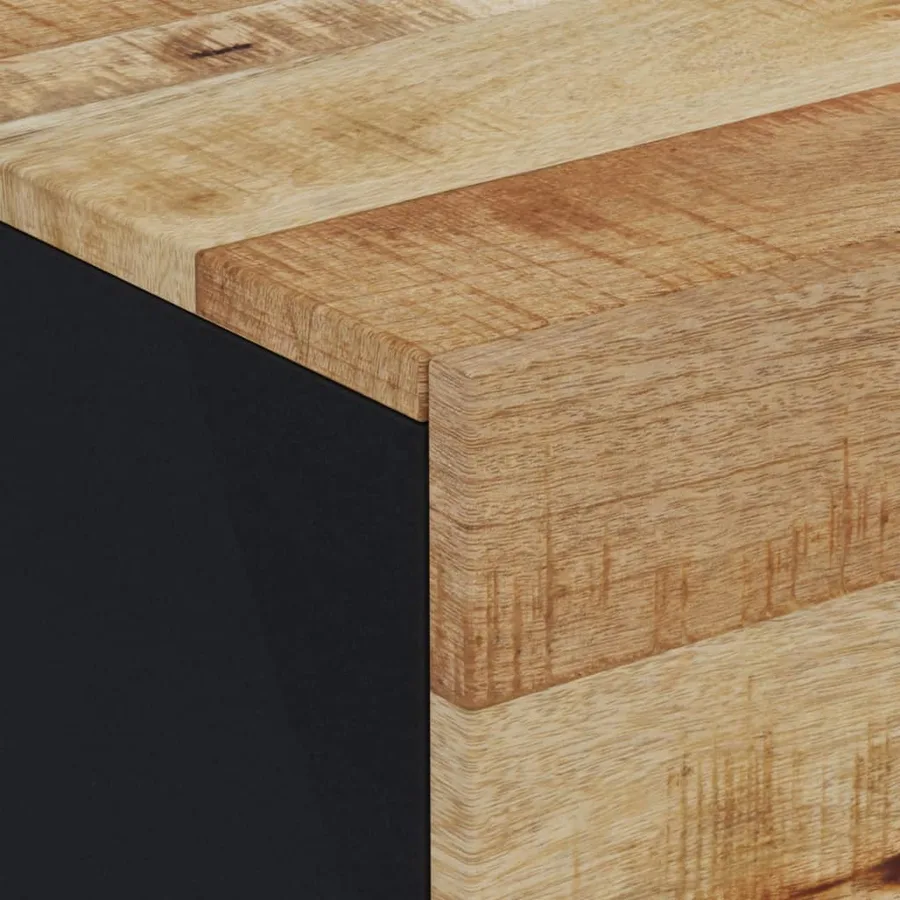 Tables de chevet 2 pcs 40x33x46 cm Bois de manguier solide - 5