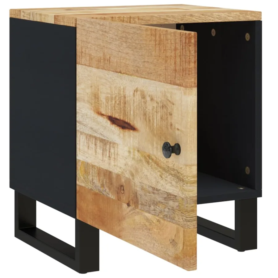 Tables de chevet 2 pcs 40x33x46 cm Bois de manguier solide - 9