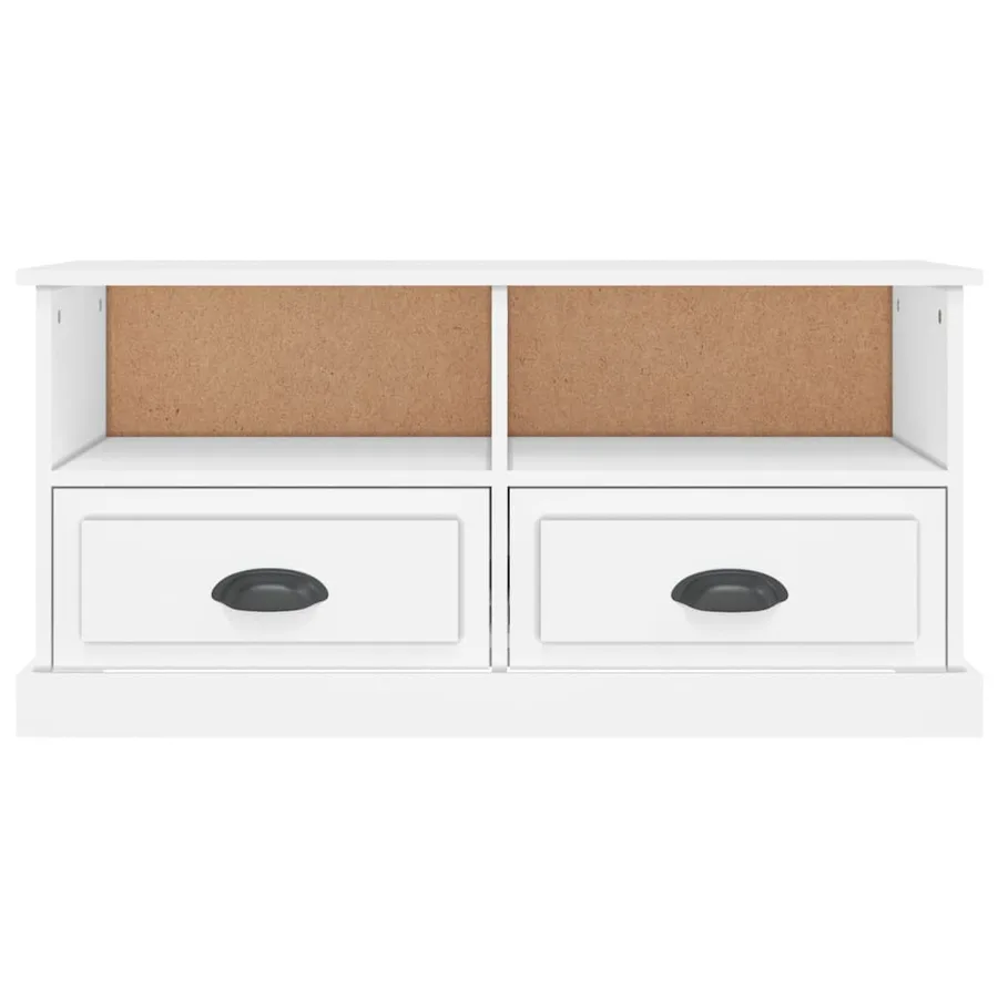 Meuble TV blanc 93x35,5x45 cm bois d'ingénierie - 6
