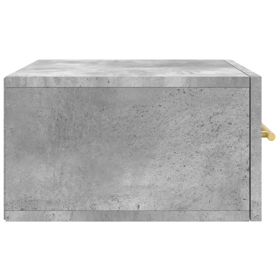 Table de chevet murale gris béton 35x35x20 cm - 7
