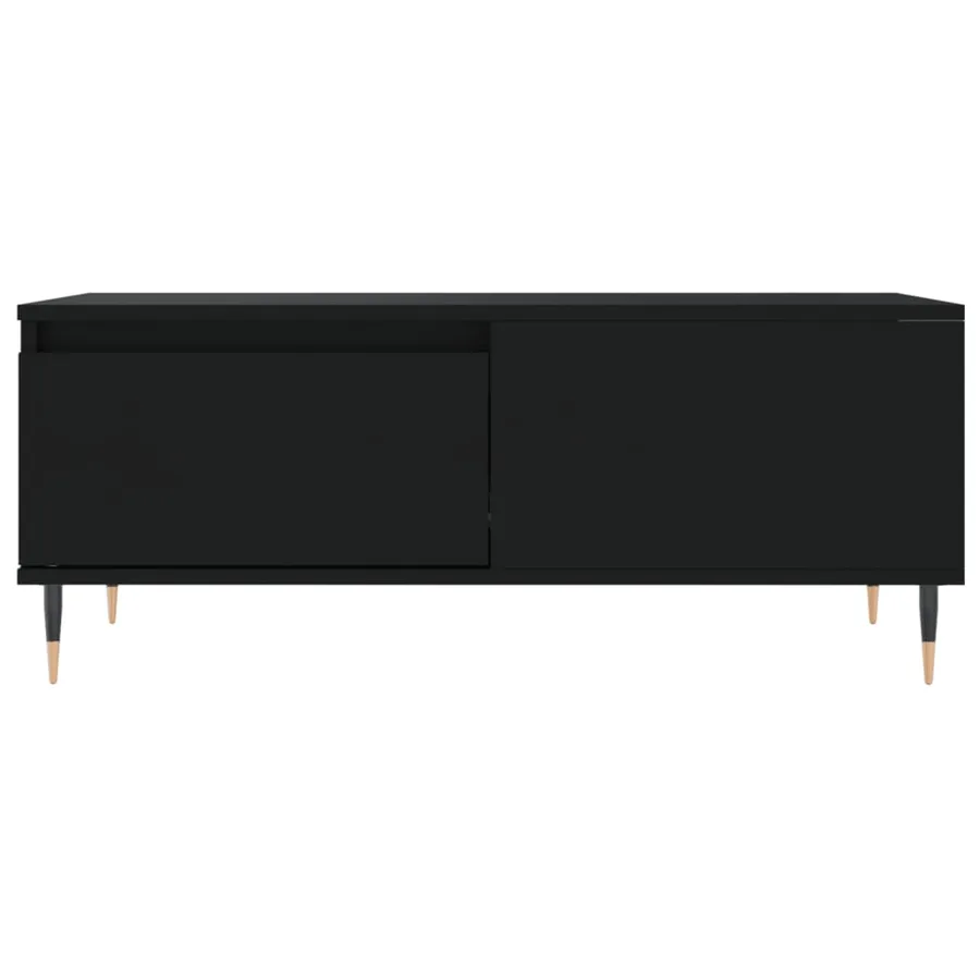 Table basse Noir 90x50x36,5 cm Bois d'ingénierie - 5