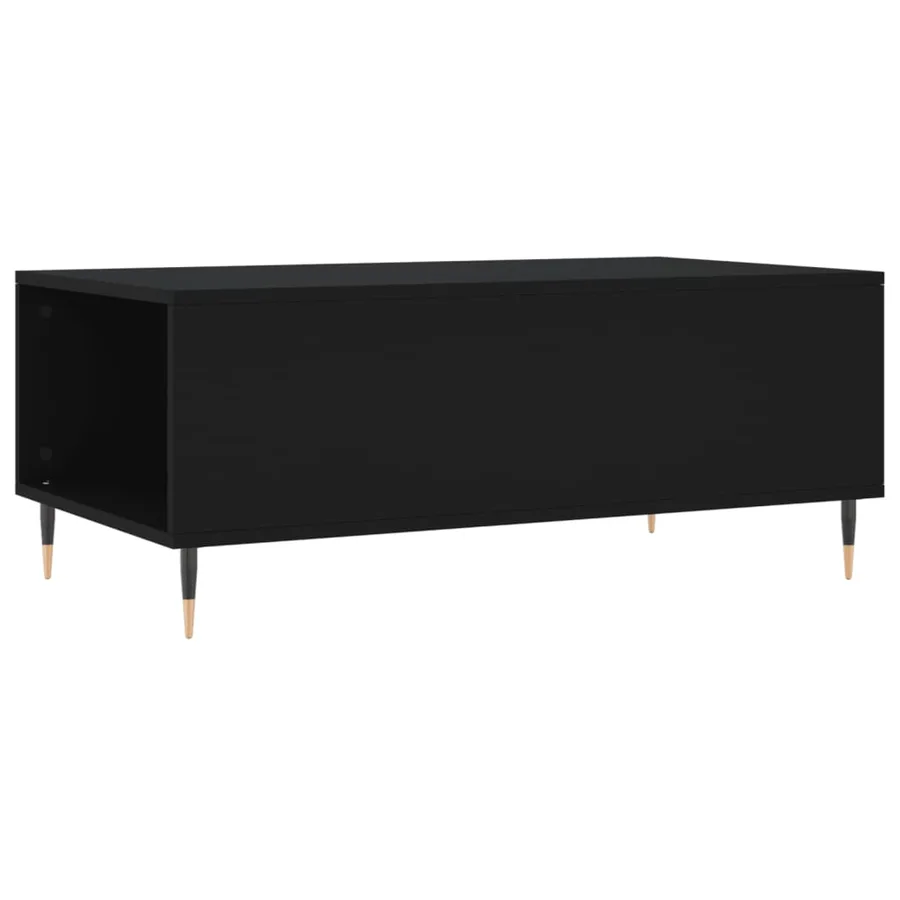 Table basse Noir 90x50x36,5 cm Bois d'ingénierie - 8