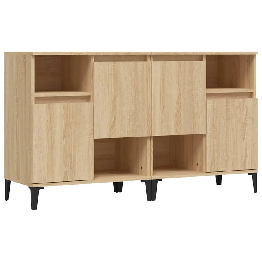 Buffets 2 pcs chêne sonoma 60x35x70 cm bois d'ingénierie - 2