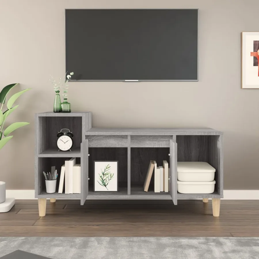 Meuble TV Sonoma gris 100x35x55 cm Bois d'ingénierie - 3