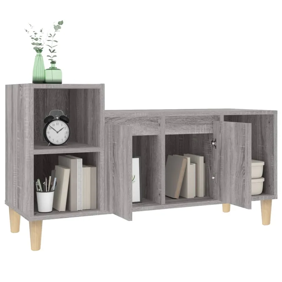 Meuble TV Sonoma gris 100x35x55 cm Bois d'ingénierie - 4