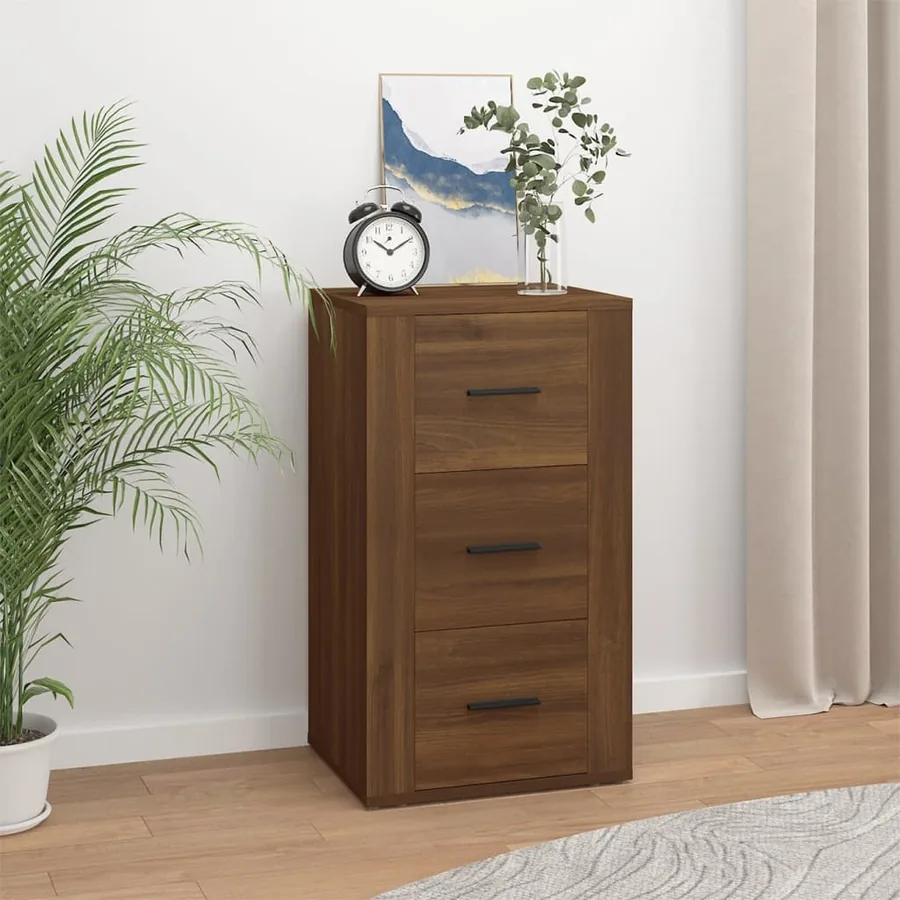 Buffet Chêne marron 40x33x70 cm Bois d'ingénierie