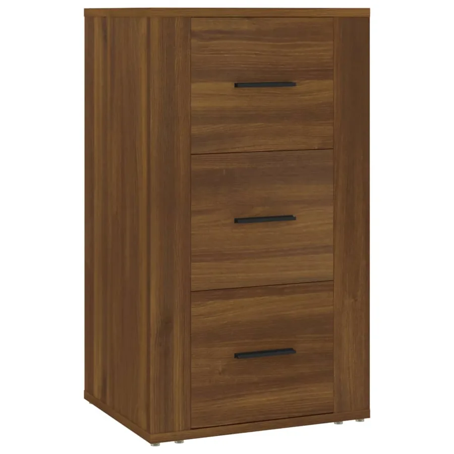 Buffet Chêne marron 40x33x70 cm Bois d'ingénierie - 2