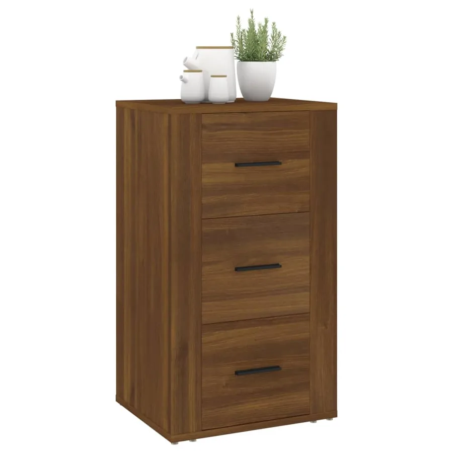 Buffet Chêne marron 40x33x70 cm Bois d'ingénierie - 8