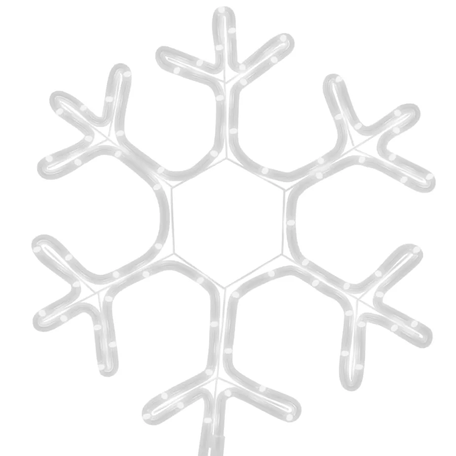 Flocons de neige de Noël avec LED 3 pcs Blanc chaud 38x37 cm - 4