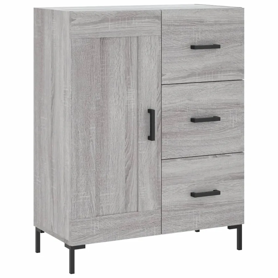 Buffet haut Sonoma gris 69,5x34x180 cm Bois d'ingénierie - 7