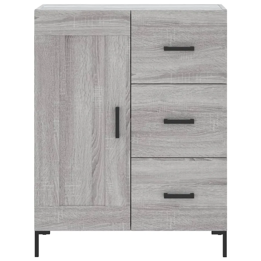Buffet haut Sonoma gris 69,5x34x180 cm Bois d'ingénierie - 8
