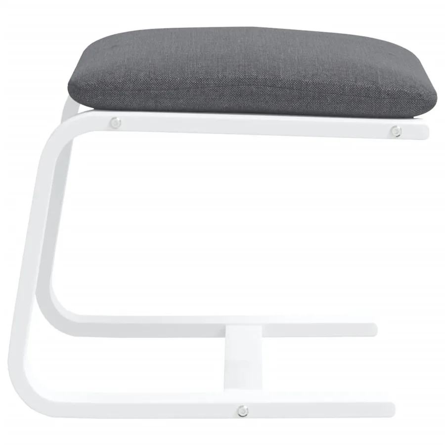 Repose-pied Gris foncé 51x41x40 cm Tissu - 5