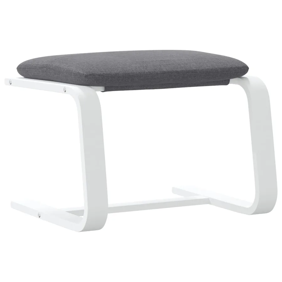 Repose-pied Gris foncé 51x41x40 cm Tissu - 6