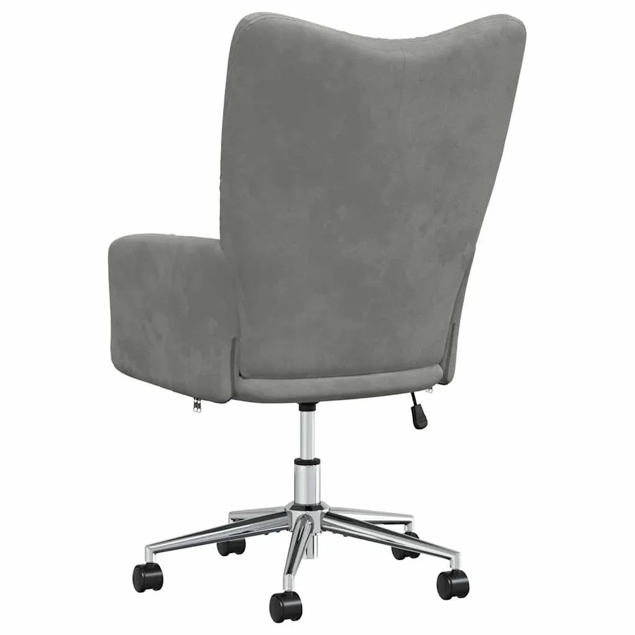 Chaise de relaxation Gris clair Velours - 5