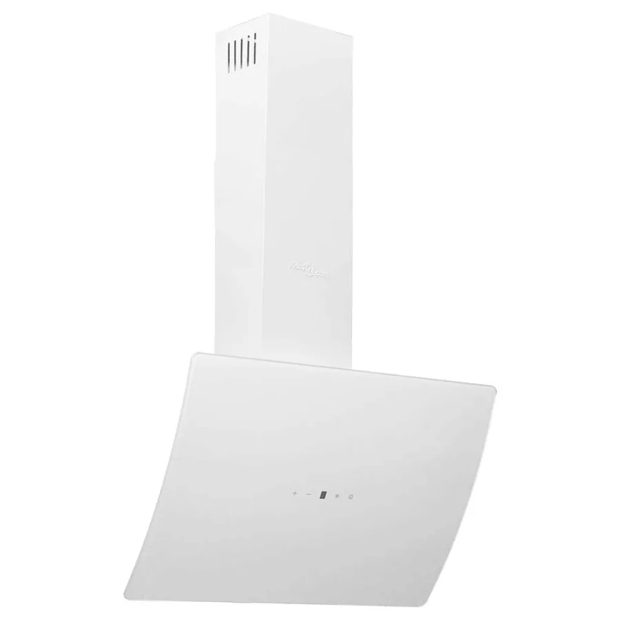 Hotte murale 60 cm Acier et verre trempé Blanc - 2