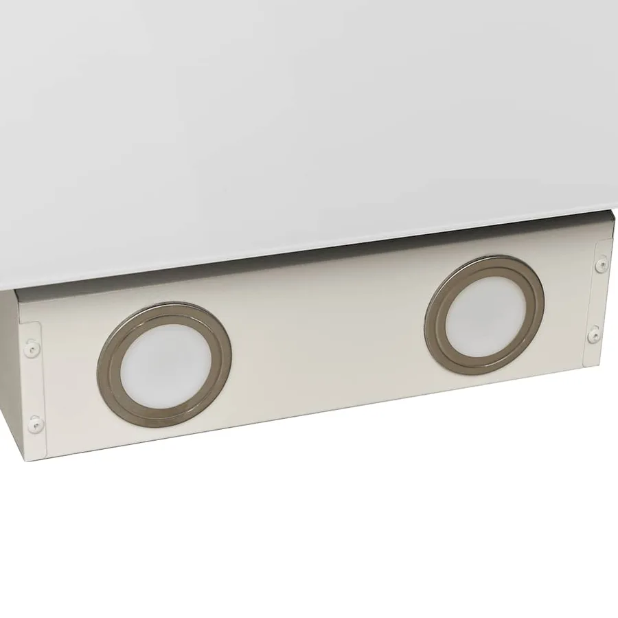 Hotte murale 60 cm Acier et verre trempé Blanc - 7