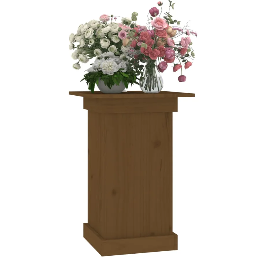Support à fleurs Marron miel 40x40x60 cm Bois de pin solide - 4