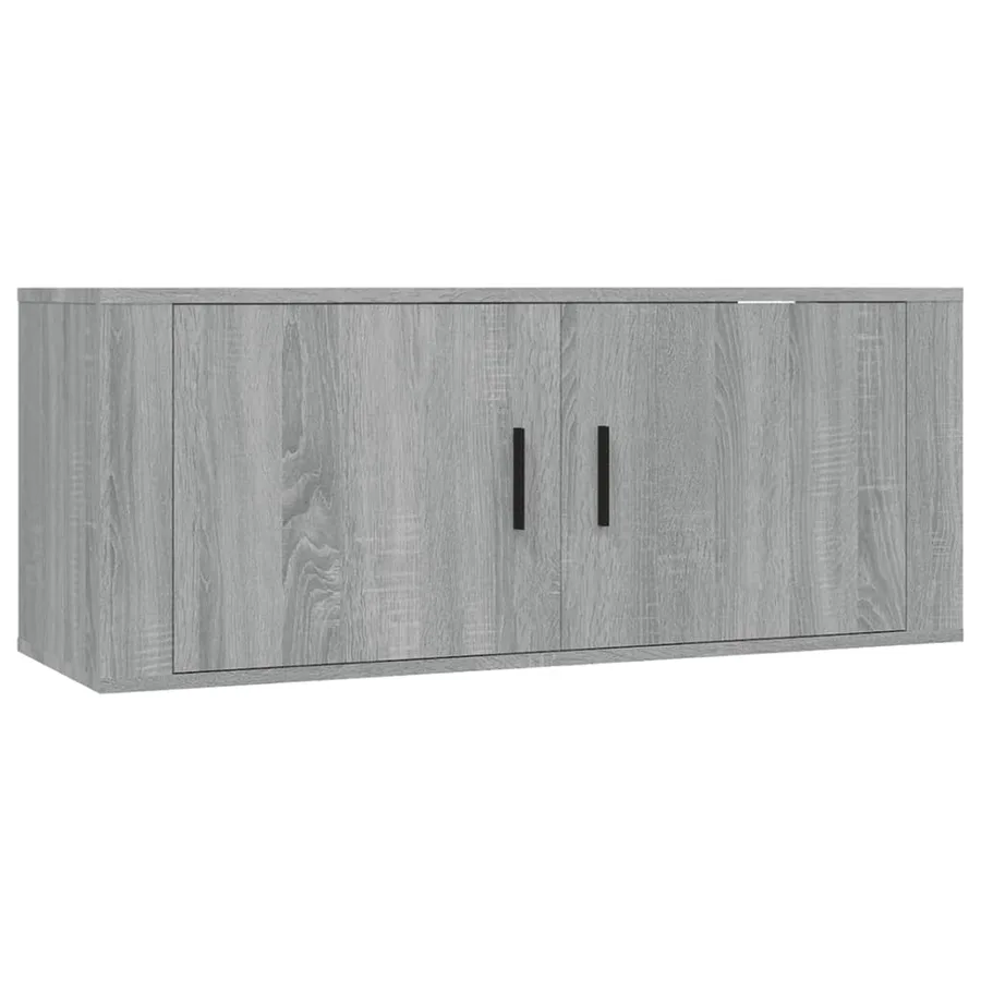 Meuble TV mural Sonoma gris 100x34,5x40 cm - 2