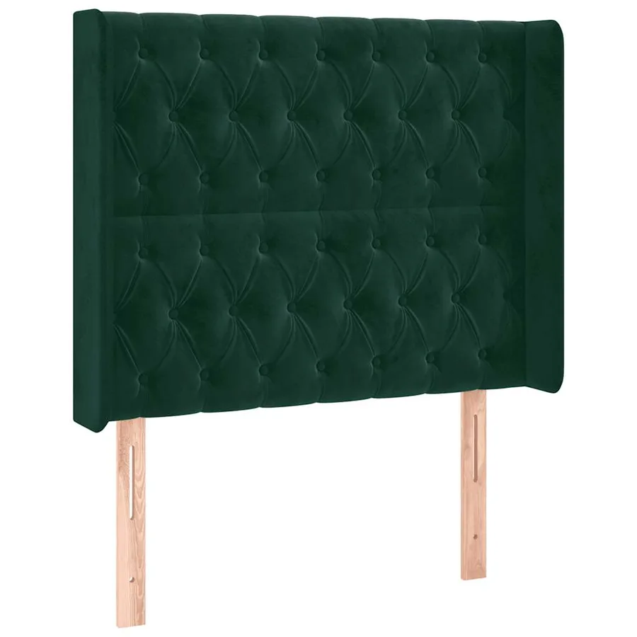 Tête de lit à LED Vert foncé 103x16x118/128 cm Velours - 3