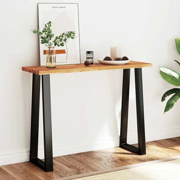 Table console à live edge 110x35x80 cm bois d'acacia solide