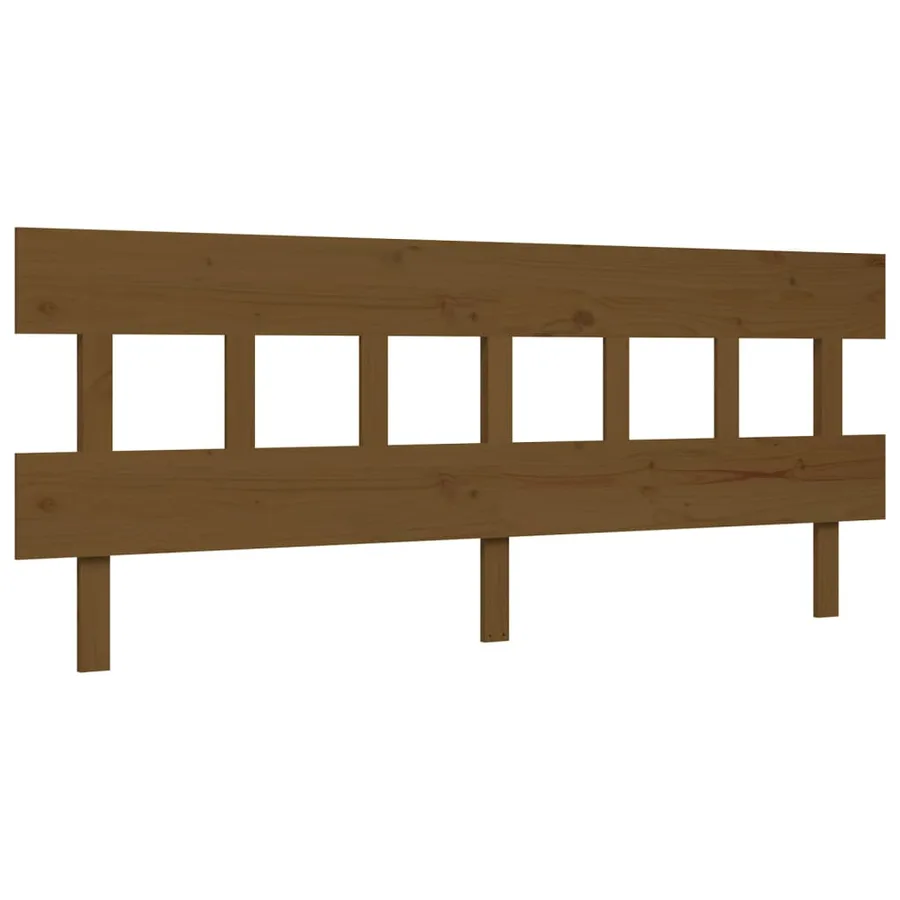 Cadre de lit sans matelas marron miel 200x200cm bois pin massif - 8