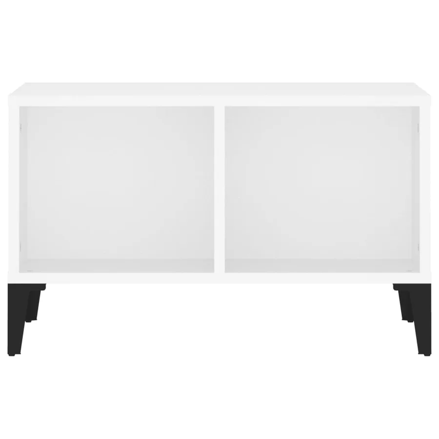 Table basse Blanc 60x50x36,5 cm Bois d'ingénierie - 5
