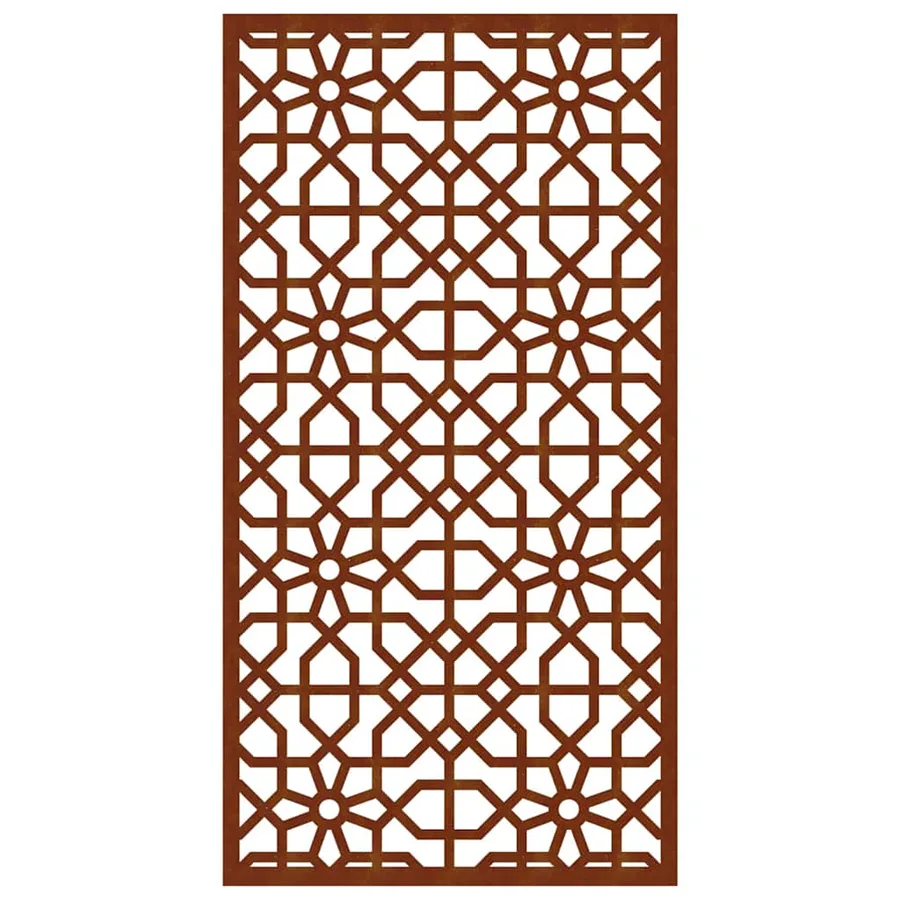 Décoration murale jardin 105x55cm acier corten design mauresque - 4