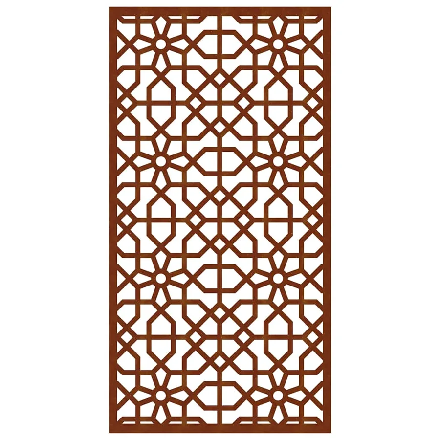 Décoration murale jardin 105x55cm acier corten design mauresque - 5