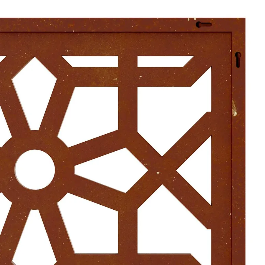 Décoration murale jardin 105x55cm acier corten design mauresque - 7