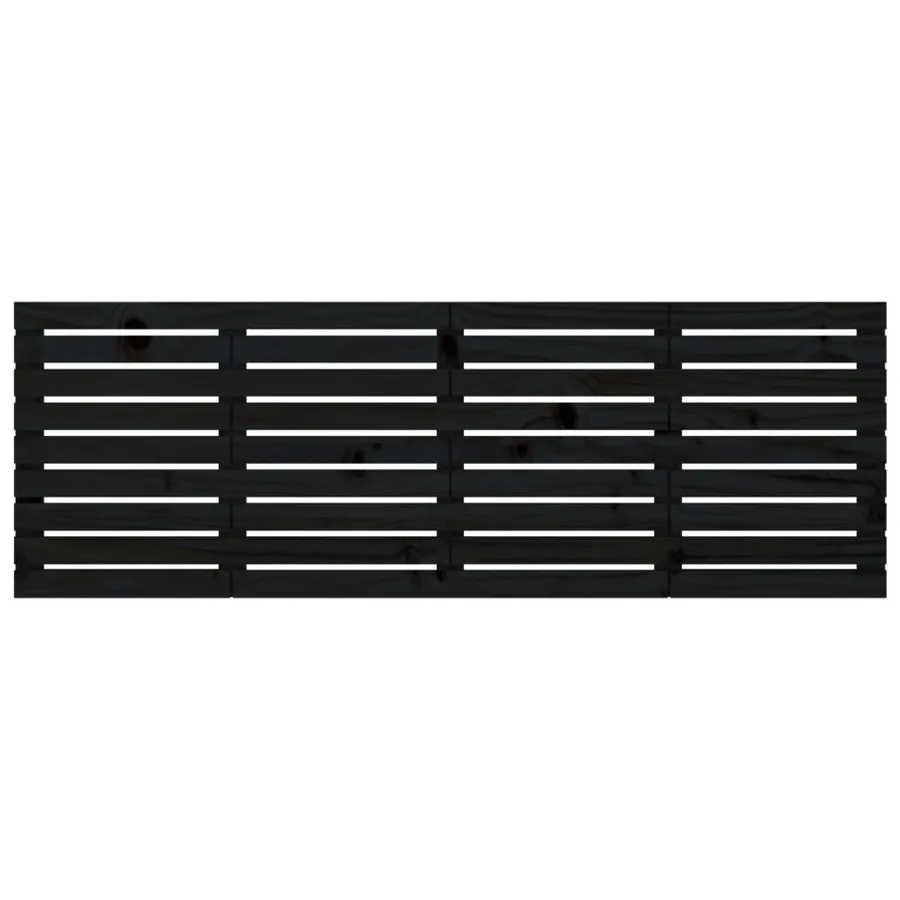Tête de lit murale Noir 166x3x63 cm Bois massif de pin - 4