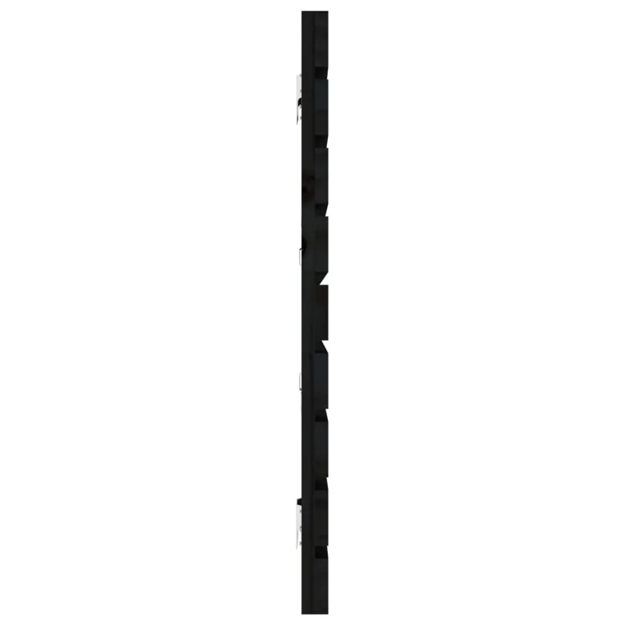 Tête de lit murale Noir 166x3x63 cm Bois massif de pin - 5