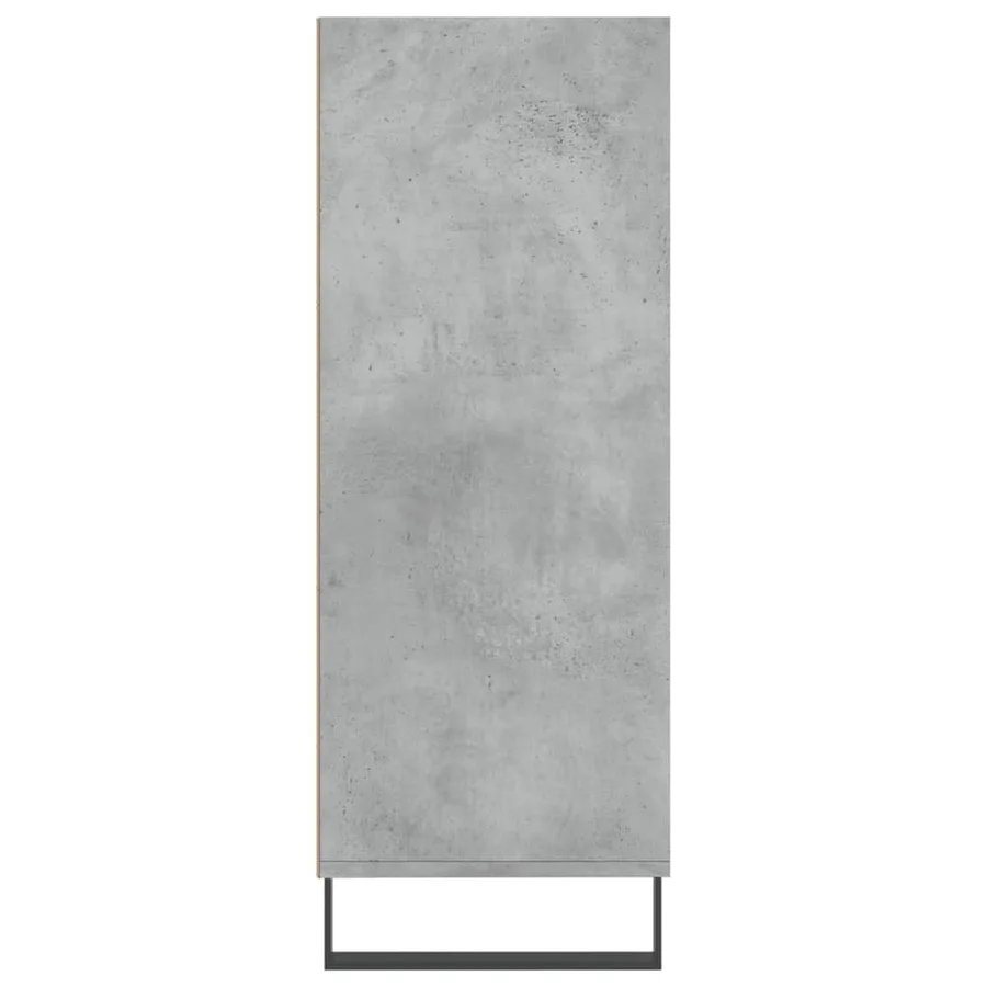 Armoire à étagères gris béton 69,5x32,5x90 cm bois d'ingénierie - 5