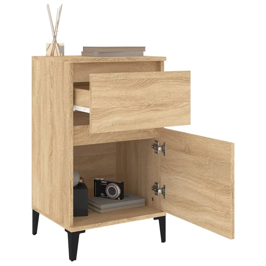 Table de chevet chêne sonoma 40x35x70 cm - 5