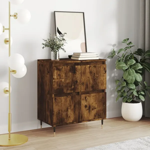 Buffet Chêne fumé 60x35x70 cm Bois d'ingénierie