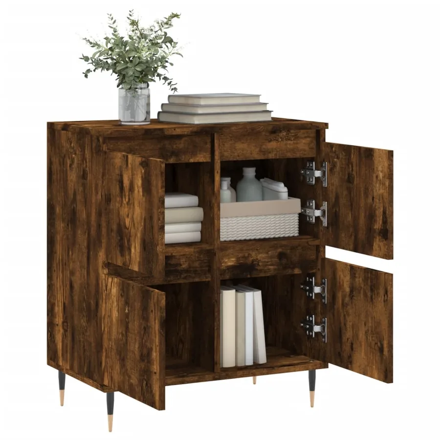 Buffet Chêne fumé 60x35x70 cm Bois d'ingénierie - 4