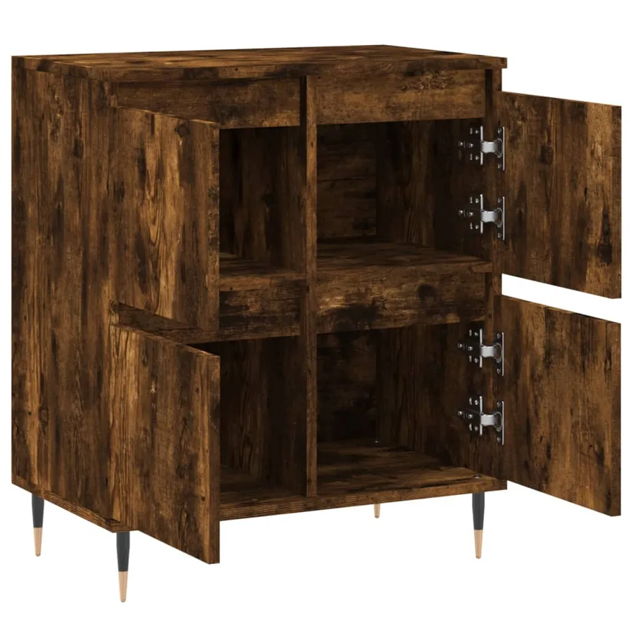 Buffet Chêne fumé 60x35x70 cm Bois d'ingénierie - 6