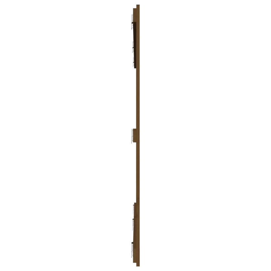 Tête de lit murale Marron miel 185x3x110 cm Bois massif de pin - 5