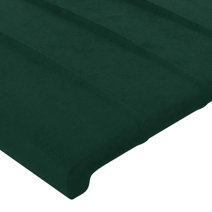 Tête de lit avec oreilles Vert foncé 83x16x78/88 cm Velours - 5