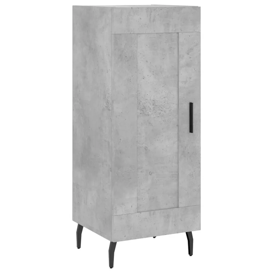 Buffet Gris béton 34,5x34x90 cm Bois d'ingénierie - 2