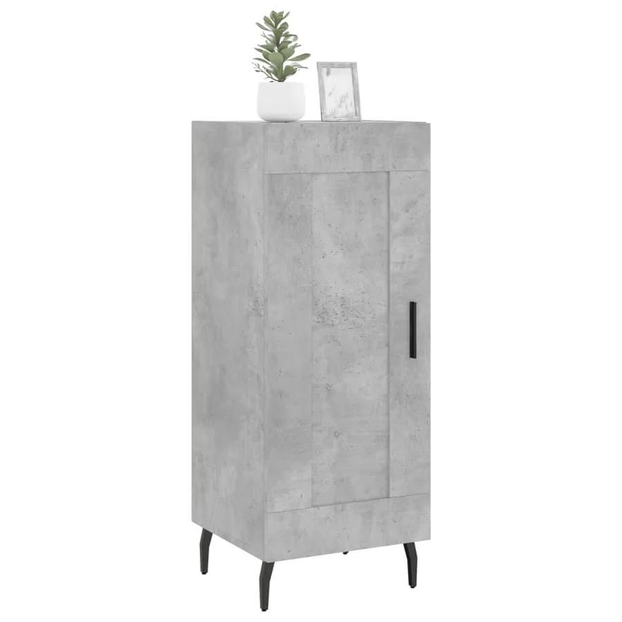 Buffet Gris béton 34,5x34x90 cm Bois d'ingénierie - 3