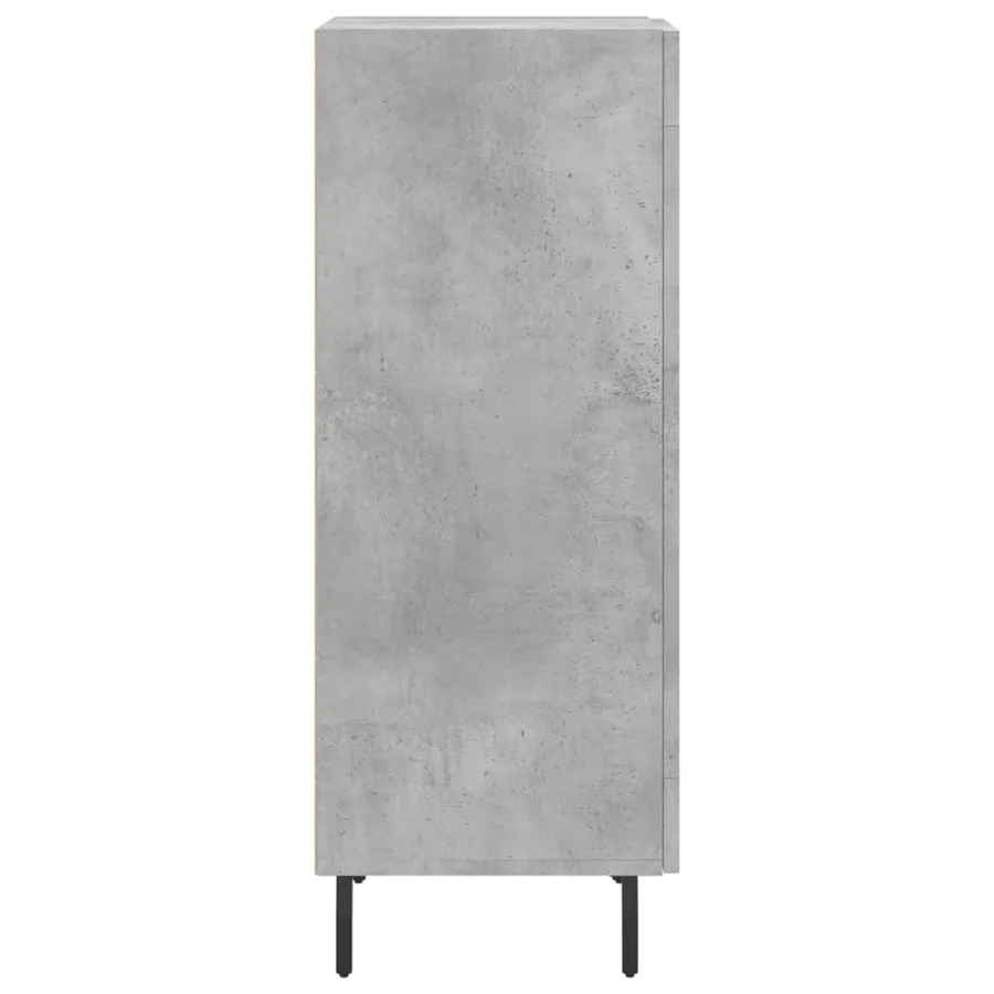 Buffet Gris béton 34,5x34x90 cm Bois d'ingénierie - 7